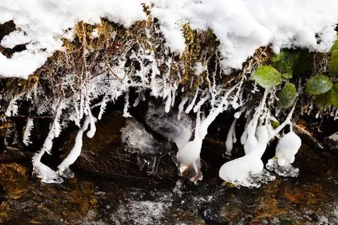 Mountain stream Stock Photos