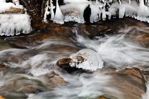 Mountain stream Stock Photos