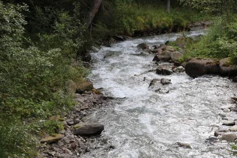 Mountain stream Stock Photos