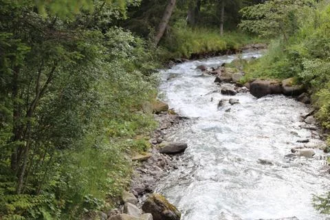 Mountain stream Stock Photos