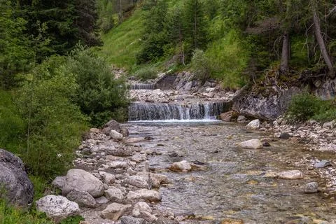 Mountain stream Stock Photos