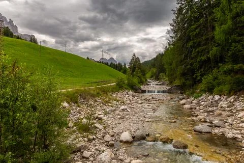 Mountain stream Stock Photos