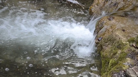 Mountain stream, river in the Alps Stock Footage 125827115