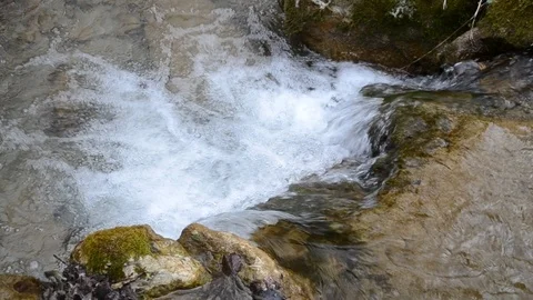 Mountain stream, river in the Alps Stock Footage 125827179