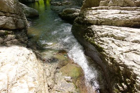 Mountain stream river Stock Photos