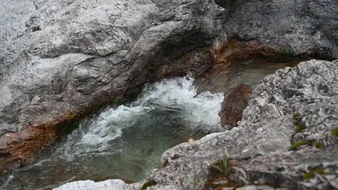 Mountain stream with rocks and clear water Stock Footage 211453779