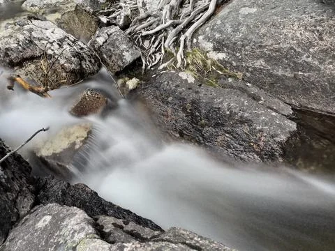 Mountain Stream With Rocks Stock Photos