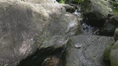 Mountain stream with spring water flowing Stock Footage 145326971