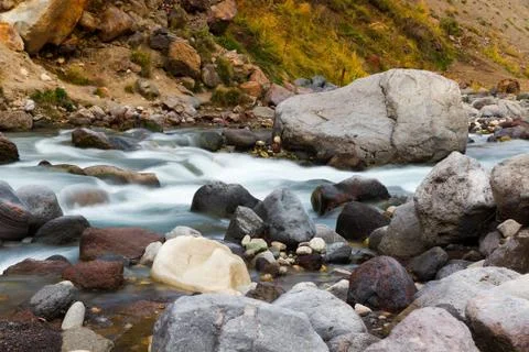 Mountain stream stones Stock Photos