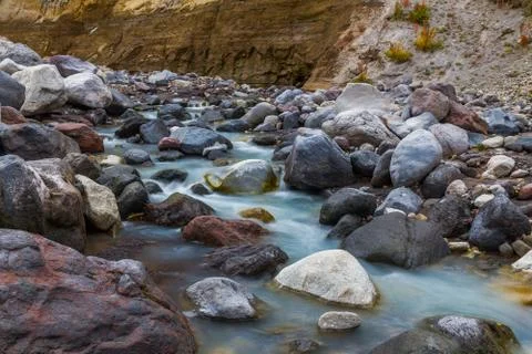 Mountain stream stones Stock Photos