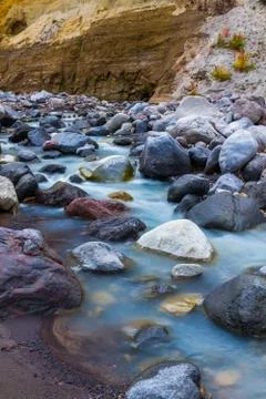 Mountain stream stones Stock Photos