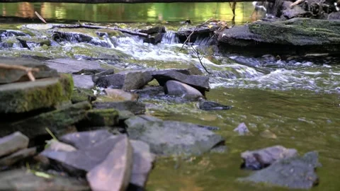 Mountain Stream in summer Stock Footage 139622575
