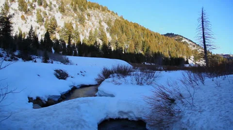 Mountain stream sunset Video stock 35909817