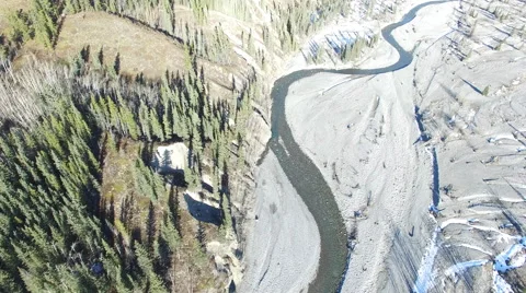 Mountain Stream turn Video stock 64656791