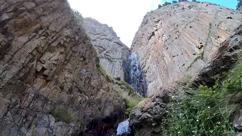 Mountain stream with a view of the sky Stock Footage 150707759
