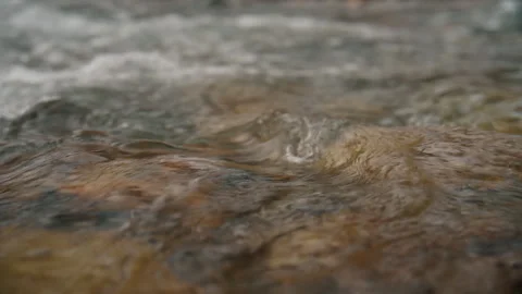Mountain stream water flowing over rocks Vídeo Stock 331799670
