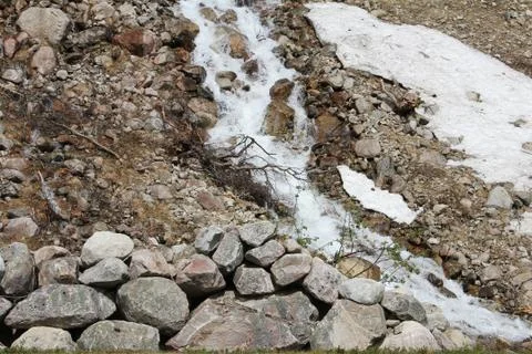 Mountain stream of water Stock Photos