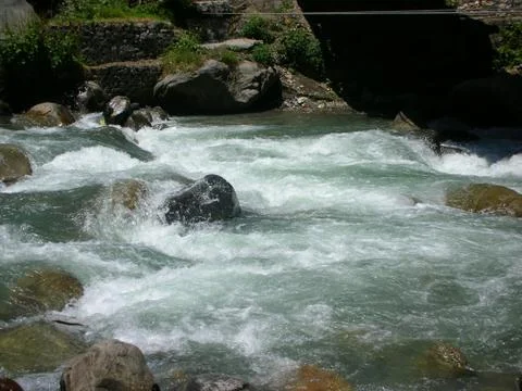 A mountain stream of water Stock Photos