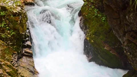 Mountain Stream Waterfall Cascade. Stock Footage 306651043