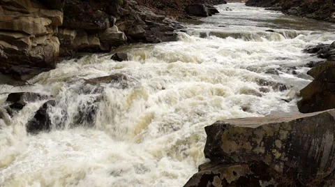 Mountain Stream with Waterfall Stock Footage 48490827