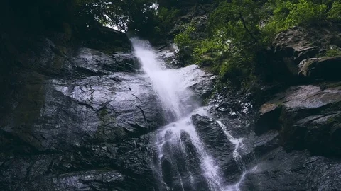 Mountain stream waterfall Video stock 78534038