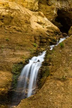 Mountain stream waterfall Stock Photos