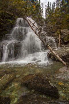 Mountain stream waterfall Stock Photos