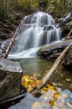 Mountain stream waterfall Stock Photos