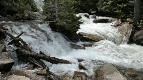 Mountain stream waterfalls P HD 0635 Stock Footage 462404