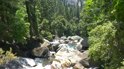 A Mountain Stream in Yosemite Stock-Footage 65319913