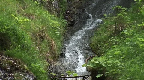 Mountain Stream With Zoom Stockbeeldmateriaal 1015738