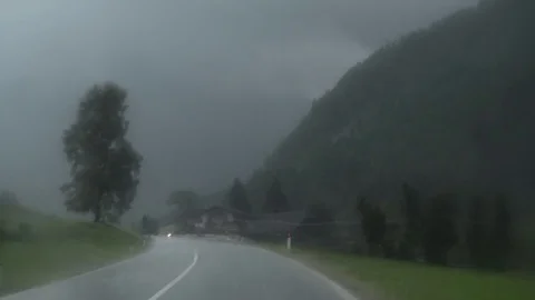 Mountain street over the rain Stock Footage 84600367