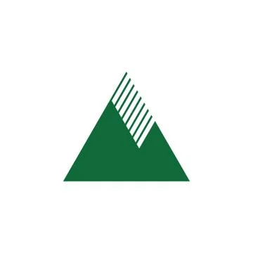 Mountain stripes silhouette logo vector Stock Illustration