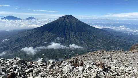Mountain Sumbing Stock Photos