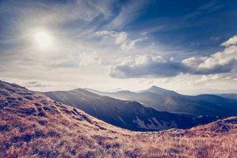 Mountain summer landscape Stock Photos