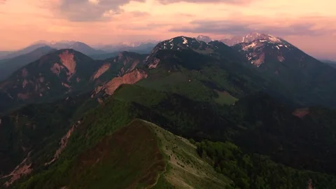 Mountain summer sunset Stock Footage 245420924