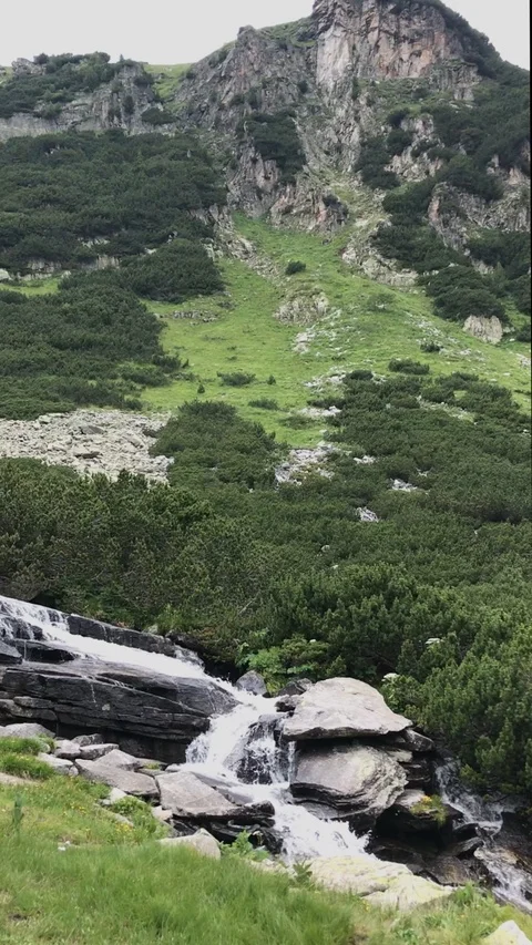 Mountain summer waterfall 01 動画素材 122443264