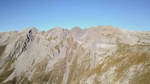 Mountain summit aerial shot Stock Footage 84760129