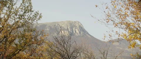 Mountain summit of Stol by fall 4K anamorphic video Stock Footage 321244228