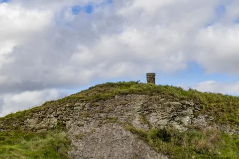 Mountain Summit in Summer Sky Stock Photos