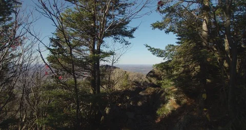 Mountain summit view walking footage  Stock Footage 120607699