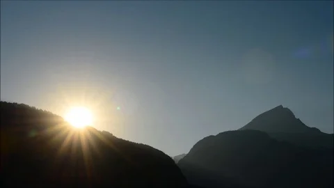 Mountain sun. Stock Footage 80419263