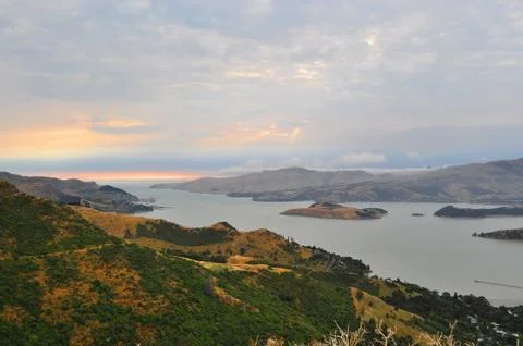 Mountain with sun rays background Stock Photos
