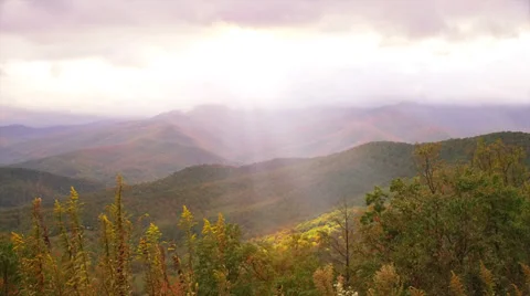Mountain sun rays - static Stock-Footage 32064018
