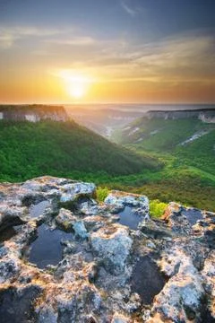 Mountain sundown Stock Photos