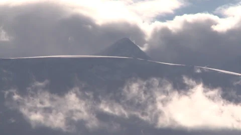 Mountain in sunlight, Antarctica Stock Footage 34314359