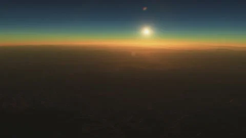 Mountain in sunlight on exoplanet in another solar system, space view Stock Footage 167524568