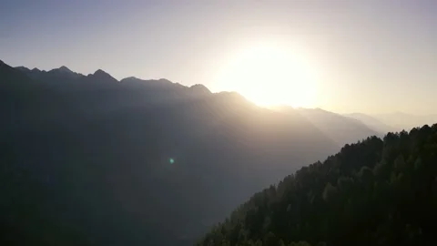 Mountain Sunrise Forest Video stock 208862172