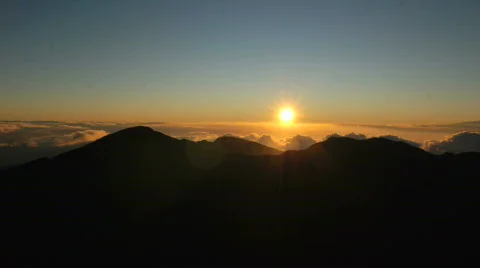 Mountain Sunrise Time Lapse Stock Footage