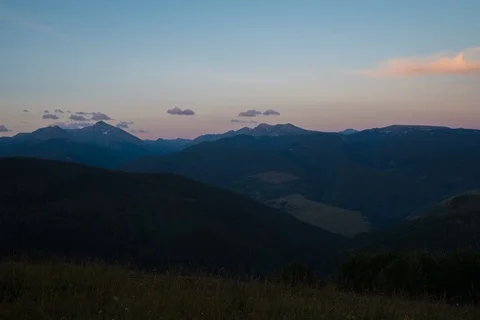 Mountain Sunrise Timelapse Stock Footage 87056731